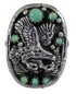 Sterling Silver And Turquoise Eagle Ring Size 4-1/2 RX80593